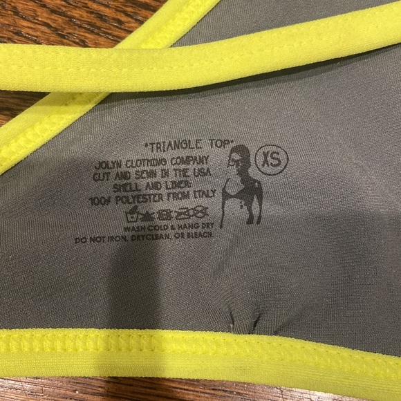 Jolyn bright yellow bikini top. Mid condition. - Picture 3 of 5